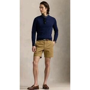 Polo Ralph Lauren Khaki Stretch Classic Fit Shorts 9" Men's Size 42 NWT